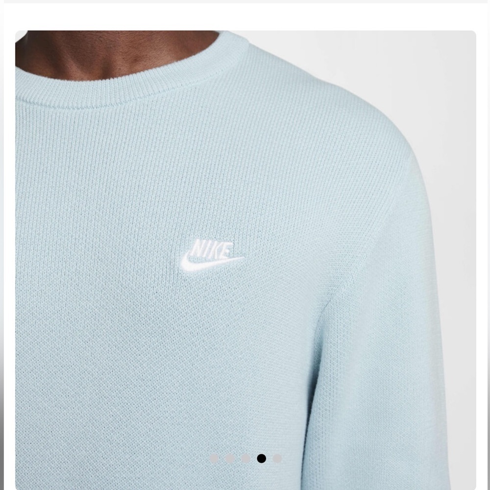 NWOT men’s NIKE crewneck sweater, light blue perfect condition! Size small - Picture 6 of 9